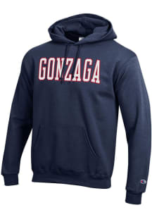 Champion Gonzaga Bulldogs Mens Navy Blue Powerblend Long Sleeve Hoodie