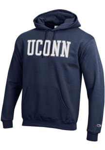Champion UConn Huskies Mens Navy Blue Powerblend Long Sleeve Hoodie