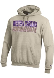 Champion Western Carolina Mens Oatmeal Powerblend Long Sleeve Hoodie