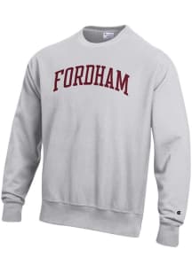 Champion Fordham Rams Mens Silver Reverse Weave Long Sleeve Crew Sweatshirt