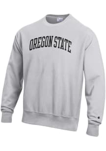 Champion Oregon State Beavers Mens Silver Reverse Weave Long Sleeve Crew Sweatshirt