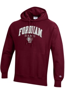 Champion Fordham Rams Mens Maroon Reverse Weave Long Sleeve Hoodie