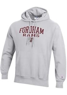 Champion Fordham Rams Mens Silver Reverse Weave Long Sleeve Hoodie