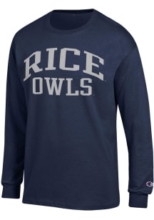 Champion Rice Owls Navy Blue Jersey Long Sleeve T Shirt