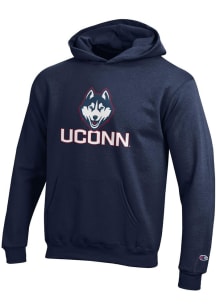 Champion UConn Huskies Youth Navy Blue Powerblend Long Sleeve Hoodie