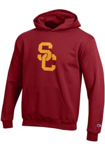 Champion USC Trojans Youth Cardinal Powerblend Long Sleeve Hoodie