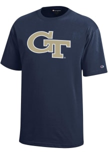 Champion GA Tech Yellow Jackets Youth Navy Blue Core Short Sleeve T-Shirt