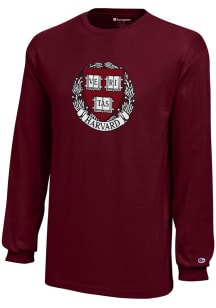 Champion Harvard Crimson Youth Maroon Core Long Sleeve T-Shirt