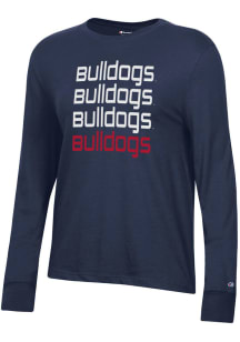 Champion Fresno State Bulldogs Womens Navy Blue Core LS Tee