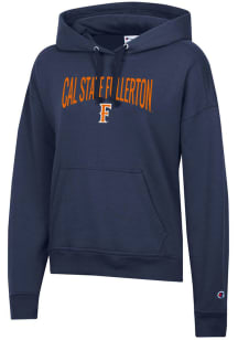 Champion Cal State Fullerton Titans Womens Navy Blue Powerblend Hooded Sweatshirt
