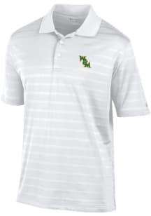 Champion William & Mary Tribe Mens White Textured Solid Short Sleeve Polo