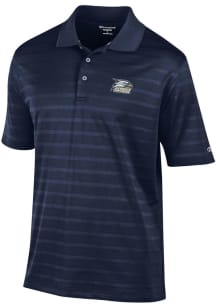 Champion Georgia Southern Eagles Mens Navy Blue Textured Solid Short Sleeve Polo