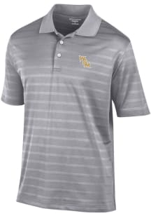 Champion William & Mary Tribe Mens Grey Textured Solid Short Sleeve Polo
