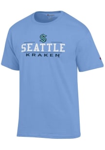 Champion Seattle Kraken Light Blue Jersey Short Sleeve T Shirt
