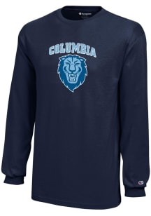 Champion Columbia University Lions Youth Navy Blue Core Long Sleeve T-Shirt