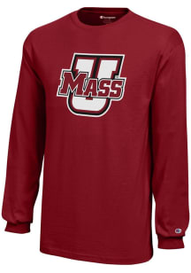 Champion Massachusetts Minutemen Youth Cardinal Core Long Sleeve T-Shirt