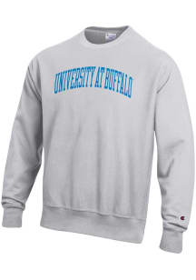 Champion Buffalo Bulls Mens Silver Reverse Weave Long Sleeve Crew Sweatshirt