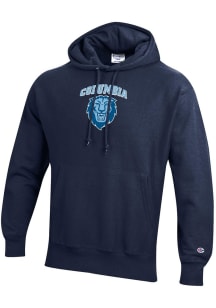 Champion Columbia University Lions Mens Navy Blue Reverse Weave Long Sleeve Hoodie