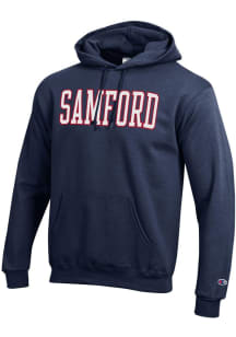 Champion Samford University Bulldogs Mens Navy Blue Powerblend Long Sleeve Hoodie