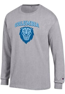 Champion Columbia University Lions Grey Jersey Long Sleeve T Shirt