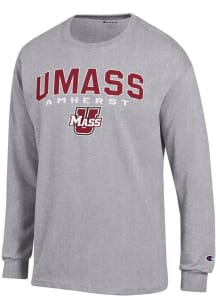 Champion Massachusetts Minutemen Grey Jersey Long Sleeve T Shirt