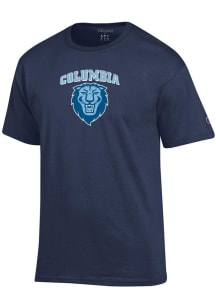 Champion Columbia University Lions Navy Blue Jersey Short Sleeve T Shirt