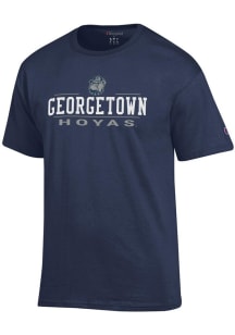 Champion Georgetown Hoyas Navy Blue Jersey Short Sleeve T Shirt