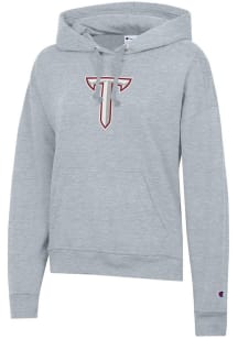 Champion Troy Trojans Womens Grey Powerblend Hooded Sweatshirt