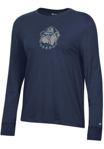 Champion Georgetown Hoyas Womens Navy Blue Core LS Tee