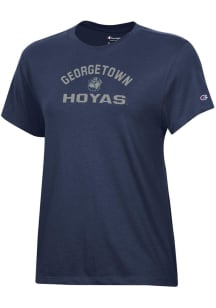 Champion Georgetown Hoyas Womens Navy Blue Core Short Sleeve T-Shirt