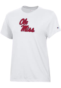 Champion Ole Miss Rebels Womens White Core Short Sleeve T-Shirt