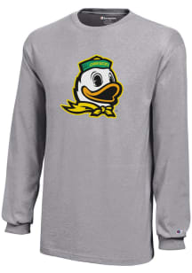 Champion Oregon Ducks Youth Grey Core Long Sleeve T-Shirt