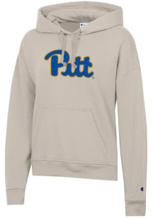 Champion Pitt Panthers Womens Tan Powerblend Hooded Sweatshirt