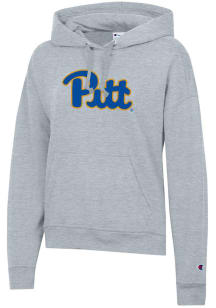 Champion Pitt Panthers Womens Grey Powerblend Hooded Sweatshirt