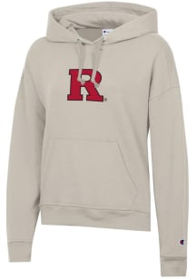 Champion Rutgers Scarlet Knights Womens Tan Powerblend Hooded Sweatshirt