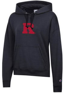 Champion Rutgers Scarlet Knights Womens Black Powerblend Hooded Sweatshirt