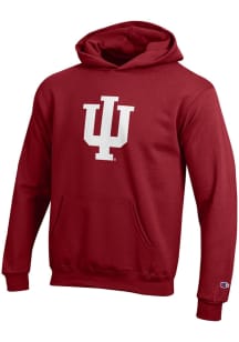 Champion Indiana Hoosiers Youth Cardinal Powerblend Long Sleeve Hoodie
