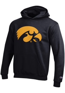 Champion Iowa Hawkeyes Youth Black Powerblend Long Sleeve Hoodie