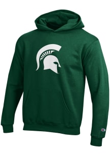 Champion Michigan State Spartans Youth Green Powerblend Long Sleeve Hoodie
