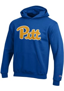 Champion Pitt Panthers Youth Blue Powerblend Long Sleeve Hoodie