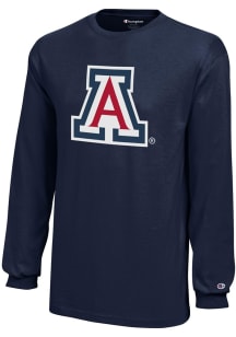 Champion Arizona Wildcats Youth Navy Blue Core Long Sleeve T-Shirt