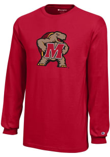 Champion Maryland Terrapins Youth Red Core Long Sleeve T-Shirt