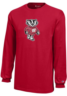 Champion Wisconsin Badgers Youth Red Core Long Sleeve T-Shirt