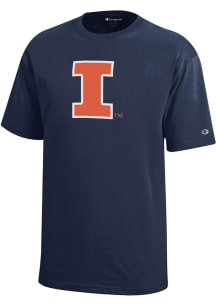 Champion Illinois Fighting Illini Youth Navy Blue Core Short Sleeve T-Shirt