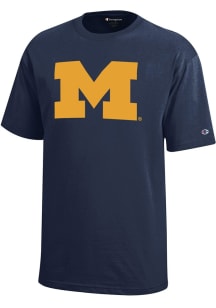 Champion Michigan Wolverines Youth Blue Core Design Short Sleeve T-Shirt