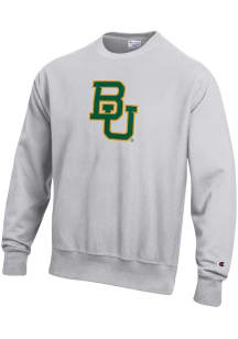 Champion Baylor Bears Mens Silver Logo Reverse Weave Long Sleeve Crew Sweatshirt