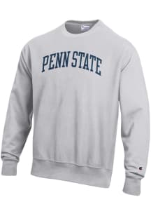 Champion Penn State Nittany Lions Mens Silver Reverse Weave Long Sleeve Crew Sweatshirt
