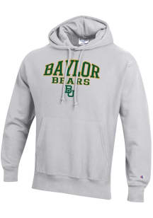 Champion Baylor Bears Mens Silver Reverse Weave Long Sleeve Hoodie