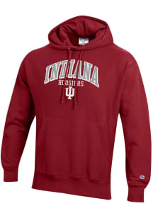 Champion Indiana Hoosiers Mens Cardinal Reverse Weave Long Sleeve Hoodie