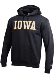Champion Iowa Hawkeyes Mens Black Powerblend Long Sleeve Hoodie